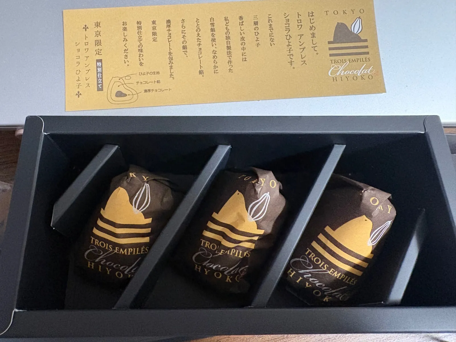 東京ひよ子 トロワアンプレスショコラの箱の中